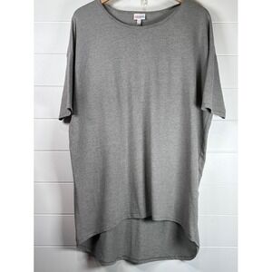 LuLaRoe Medium M Gray‎ Striped Irma Tunic Top Casual Comfy Oversized
